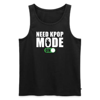Brauche Kpop-Modus An - Männer Premium Bio Tank Top - Schwarz - Vorne - AI Model Male 178 light (178cm)