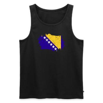 Drapeau de bosnie-Herzégovine - Débardeur bio Premium Homme - noir - Devant - Michal (187cm)