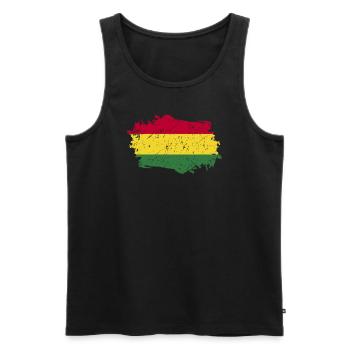 Bolivie Drapeau Grunge Bolivie Drapeau - Débardeur bio Premium Homme - noir - Devant - Michal (187cm)