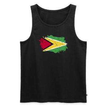 Guyana Flag Grunge Guyana Flag - Débardeur bio Premium Homme - noir - Devant - Michal (187cm)