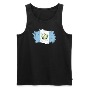 Guatemala Flag Grunge Guatemala Flag - Men's Premium Organic Tank Top - black - Front - AI Model Male 178 light (178cm)