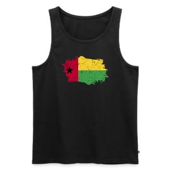 Guinée Bissau Drapeau Grunge Guinée Bissau Drapeau - Débardeur bio Premium Homme - noir - Devant - Michal (187cm)