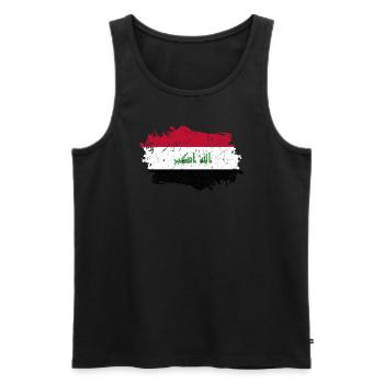 Ads Flagge Grunge Ads Fahne - Männer Premium Bio Tank Top - Schwarz - Vorne - AI Model Male 178 light (178cm)