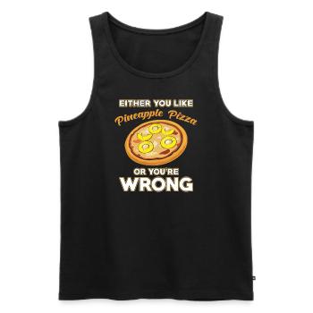 Entweder Magst Du Ananas -Pizza Unsere Du Bist - Männer Premium Bio Tank Top - Schwarz - Vorne - AI Model Male 178 light (178cm)