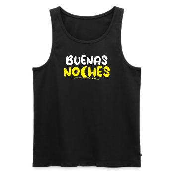 Buenas Noches Spain Spanish Good Night - Men's Premium Organic Tank Top - black - Front - Michal (187cm)