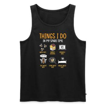 Imker Geschenk Imkerei Bienen - Männer Premium Bio Tank Top - Schwarz - Vorne - Michal (187cm)