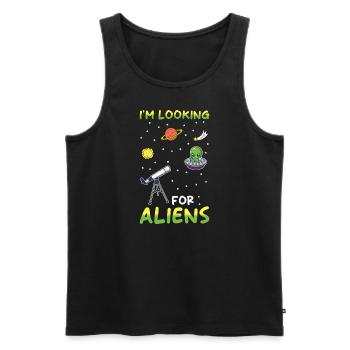 Astronomie Teleskop Astronom Geschenk - Männer Premium Bio Tank Top - Schwarz - Vorne - Michal (187cm)