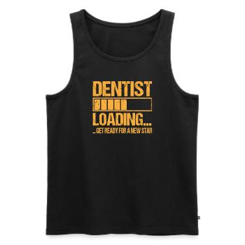 Dentiste loading Formation des dentistes - Débardeur bio Premium Homme - noir - Devant - AI Model Male 178 light (178cm)