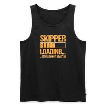 Skipper loading Skipper training - Men's Premium Organic Tank Top - black - Front - AI Model Male 178 light (178cm)