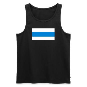 Drapeau de la Russie Nouveau - Débardeur bio Premium Homme - noir - Devant - AI Model Male 178 light (178cm)