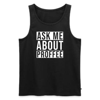 Proffee Spruch Protein Kaffee Lustig Proffee - Männer Premium Bio Tank Top - Schwarz - Vorne - Michal (187cm)