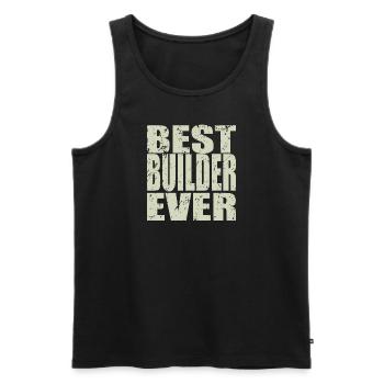 Best Bauarbeiter ever Bauarbeiter Geschenk - Männer Premium Bio Tank Top - Schwarz - Vorne - AI Model Male 178 light (178cm)