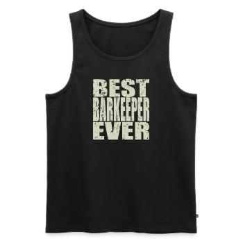 Meilleur barman de tous les temps Bartender Gift - Débardeur bio Premium Homme - noir - Devant - AI Model Male 178 light (178cm)