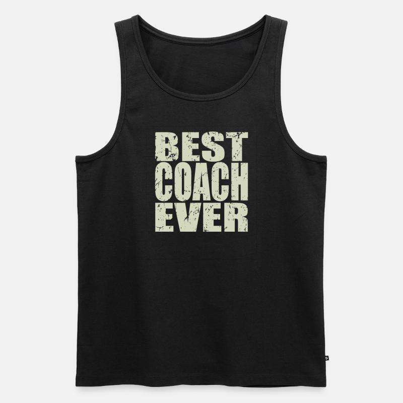 Best Coach ever Coach Geschenk - Männer Premium Bio Tank Top - Schwarz
