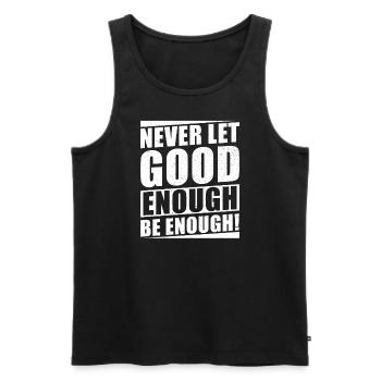 Motivation Success Goals Saying - Men's Premium Organic Tank Top - black - Front - AI Model Male 178 light (178cm)