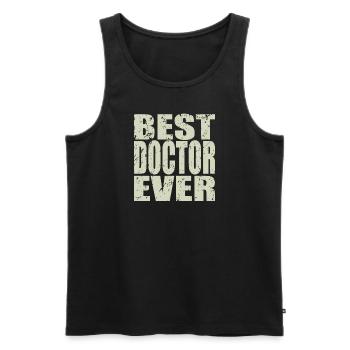 Best Doctor ever Doctor Gift - Men's Premium Organic Tank Top - black - Front - Michal (187cm)