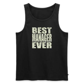Best Manager ever Manager Gift - Men's Premium Organic Tank Top - black - Front - AI Model Male 178 light (178cm)