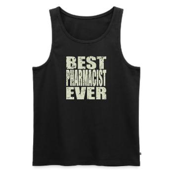 Best Pharmacist ever - Men's Premium Organic Tank Top - black - Front - Michal (187cm)