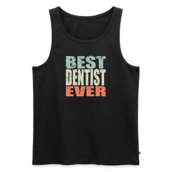 Meilleur dentiste jamais Dentiste Cadeau - Débardeur bio Premium Homme - noir - Devant - AI Model Male 178 light (178cm)