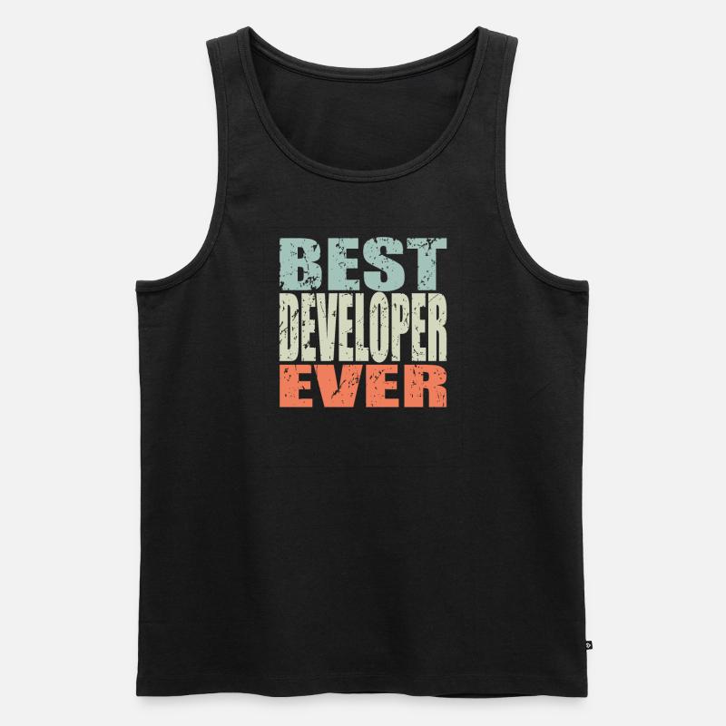 Best Developer ever Developer Gift - Men's Premium Organic Tank Top - black