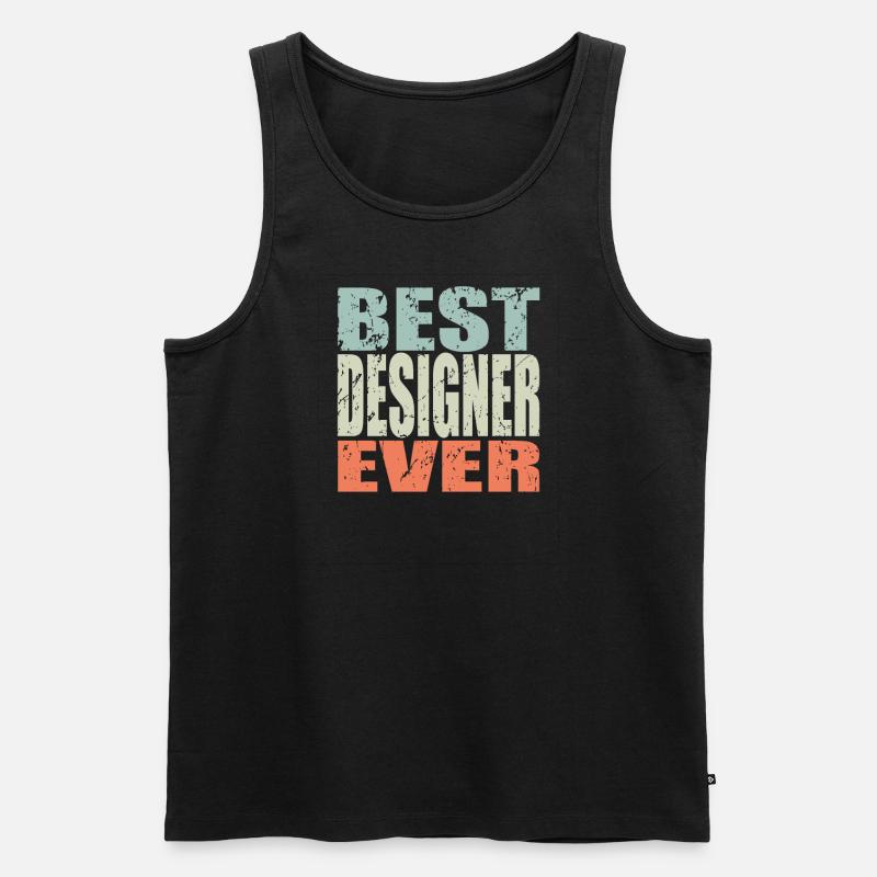 Best Designer ever Designer Geschenk - Männer Premium Bio Tank Top - Schwarz