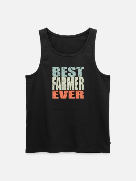 Best Farmer ever Farmer Gift - Men's Premium Organic Tank Top - black