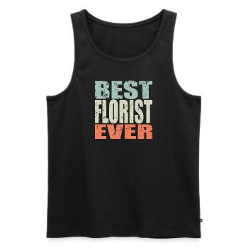 Best Florst ever Florist Geschenk - Männer Premium Bio Tank Top - Schwarz - Vorne - Michal (187cm)