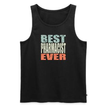 Best Pharmacist ever - Men's Premium Organic Tank Top - black - Front - Michal (187cm)