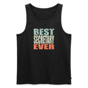 Best Secretary ever Secretary Gift - Men's Premium Organic Tank Top - black - Front - Michal (187cm)