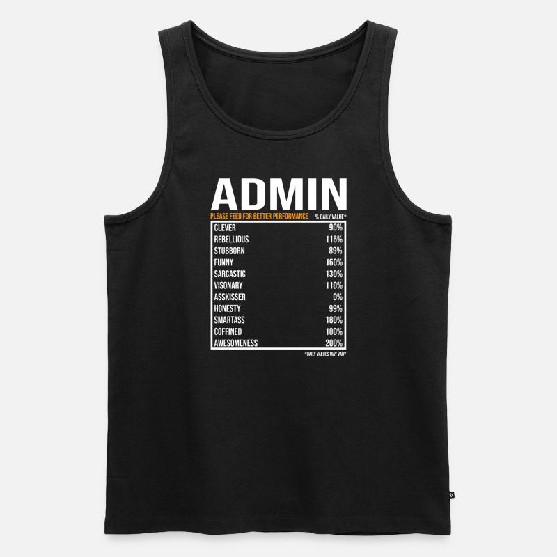 Admin Daily Funny Admin - Men's Premium Organic Tank Top - black
