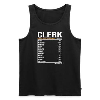 Sachbearbeiter Angestellter Büro Beamter - Männer Premium Bio Tank Top - Schwarz - Vorne - AI Model Male 178 light (178cm)
