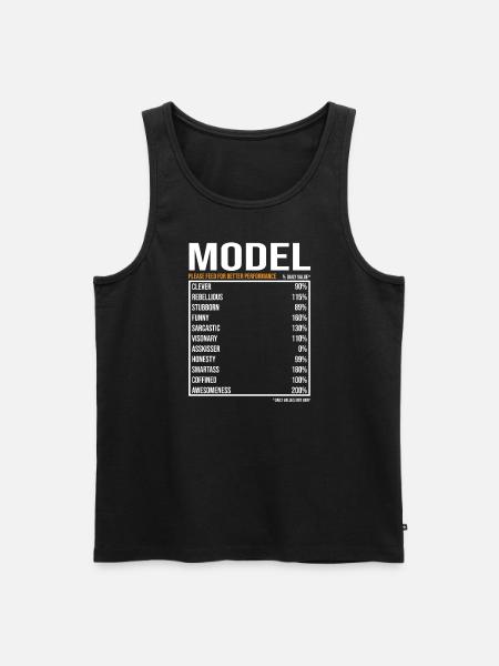 Model Job Spruch - Männer Premium Bio Tank Top - Schwarz