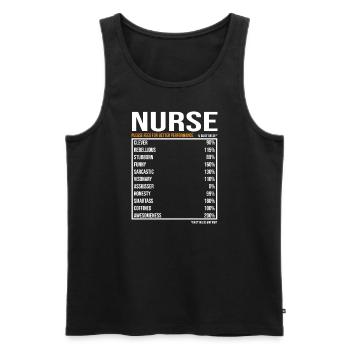 Nurse Daily Funny - Men's Premium Organic Tank Top - black - Front - AI Model Male 178 light (178cm)