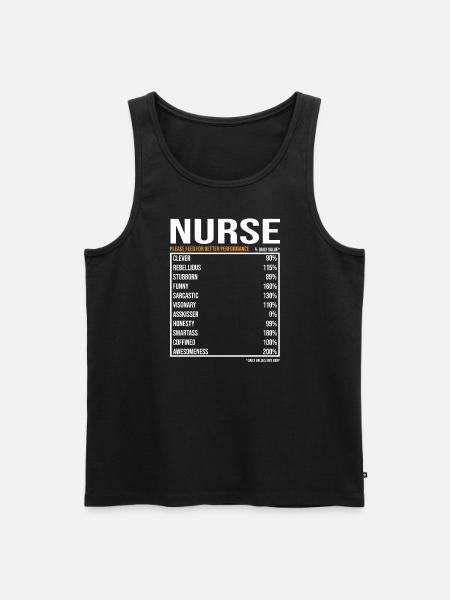 Nurse Daily Funny - Men's Premium Organic Tank Top - black