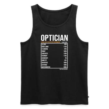 Optiker tageswerte Lustiger Optiker - Männer Premium Bio Tank Top - Schwarz - Vorne - AI Model Male 178 light (178cm)