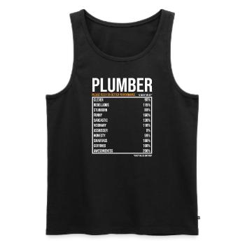 Plumber Daily Funny Plumber - Men's Premium Organic Tank Top - black - Front - AI Model Male 178 light (178cm)