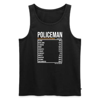 Policeman of the day Funny policeman - Men's Premium Organic Tank Top - black - Front - AI Model Male 178 light (178cm)
