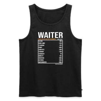 Kellner Spruch Kellner Geschenk - Männer Premium Bio Tank Top - Schwarz - Vorne - AI Model Male 178 light (178cm)