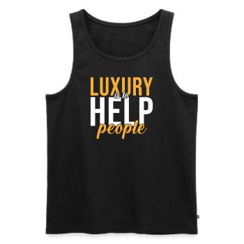Helfer Geschenk Luxus Ist Menschen Zu Helfen - Männer Premium Bio Tank Top - Schwarz - Vorne - AI Model Male 178 light (178cm)