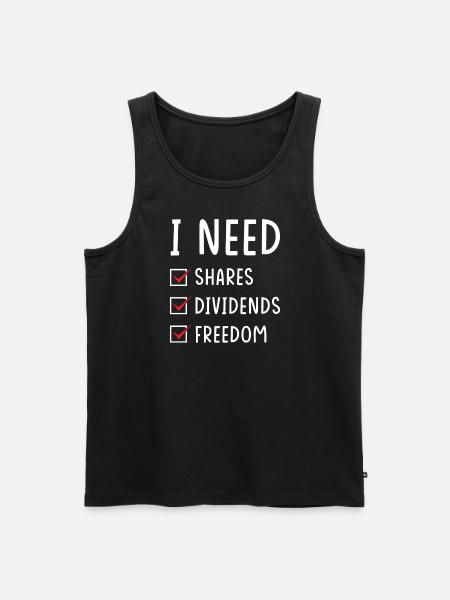 Shares Dividends Freedom - Men's Premium Organic Tank Top - black