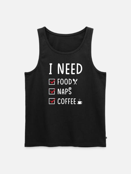 Eating Sleeping Coffee - Men's Premium Organic Tank Top - black