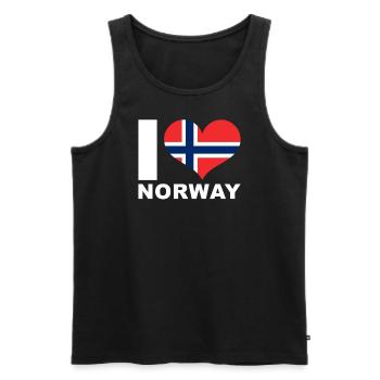 I love Norway heart flag Norway - Men's Premium Organic Tank Top - black - Front - Michal (187cm)