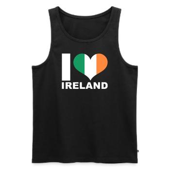 I love Ireland heart flag Ireland - Men's Premium Organic Tank Top - black - Front - Michal (187cm)