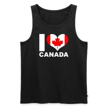 I love Canada heart flag Canada - Men's Premium Organic Tank Top - black - Front - Michal (187cm)