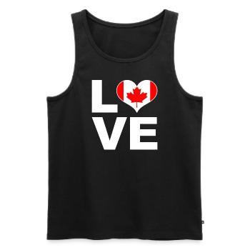I love Canada heart flag Canada - Men's Premium Organic Tank Top - black - Front - Michal (187cm)