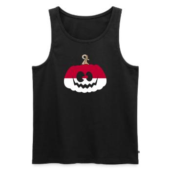 Hongrie Halloween Citrouille - Débardeur bio Premium Homme - noir - Devant - Michal (187cm)