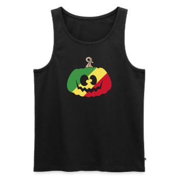 Hongrie Halloween Citrouille - Débardeur bio Premium Homme - noir - Devant - Michal (187cm)