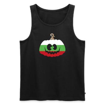 Hongrie Halloween Citrouille - Débardeur bio Premium Homme - noir - Devant - Michal (187cm)