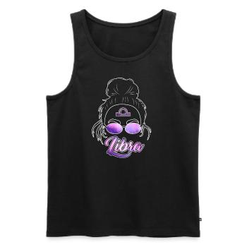 Signe du zodiaque Balance Cadeau Balance - Débardeur bio Premium Homme - noir - Devant - Michal (187cm)