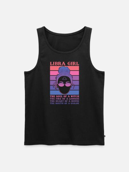 Libra Zodiac Sign Gift Libra - Men's Premium Organic Tank Top - black